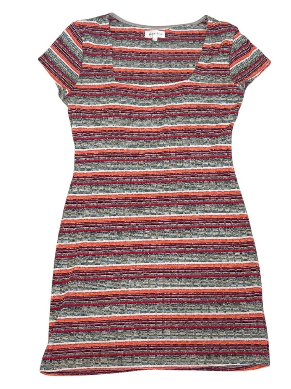 Privacy Please REVOLVE on Multicolor Metallic‎ Striped Knit
Mini Dress L